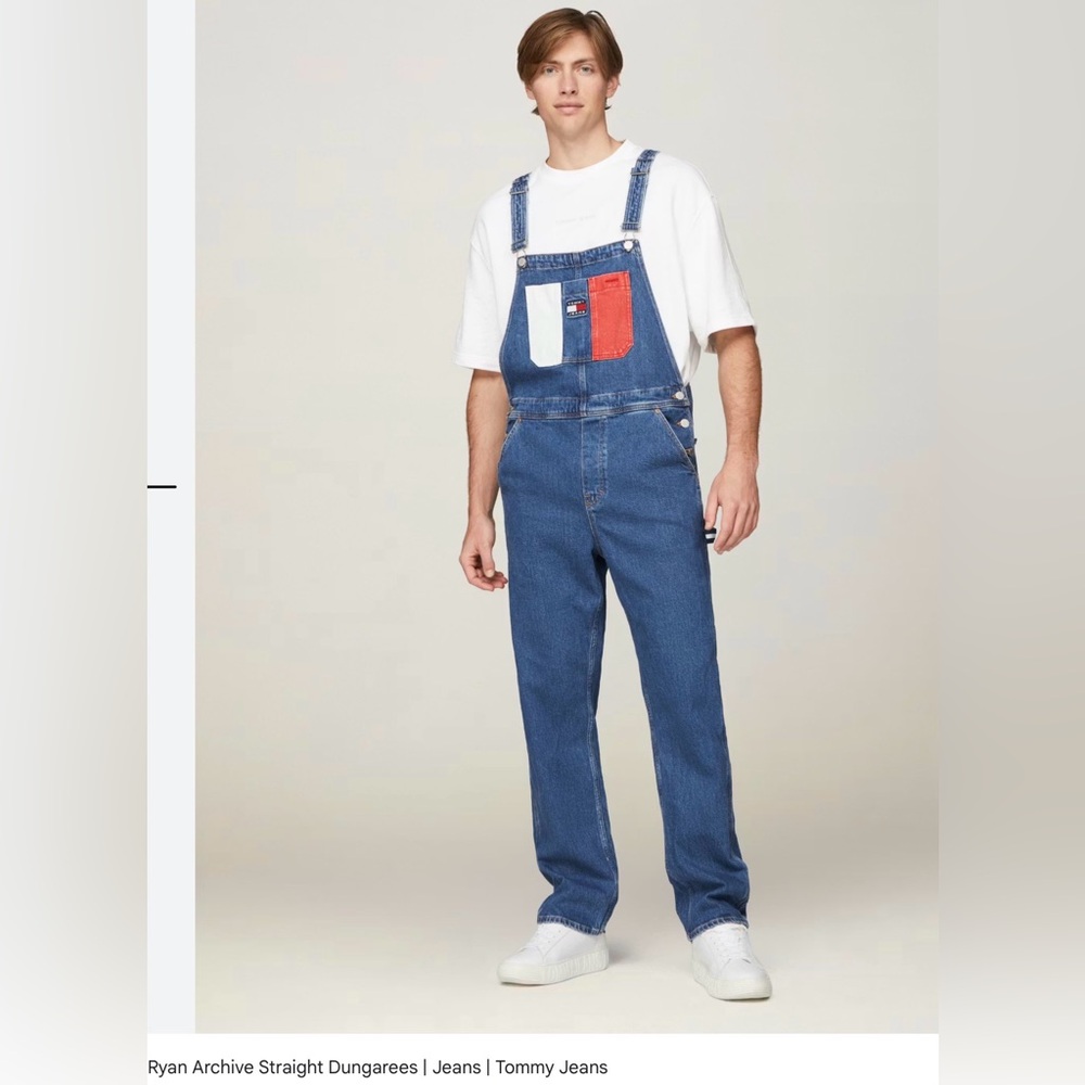 NWT Tommy Hilfiger - TOMMY JEANS 
RYAN ARCHIVE STRAIGHT DUNGAREES, Unisex, Large